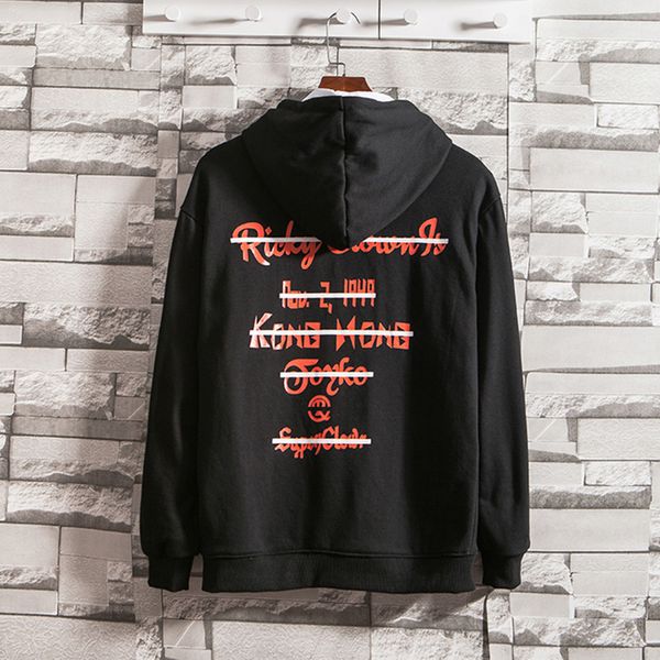 

2021 new camouflage for man spring fashion solid male splice hoodies street style jtwg, Black