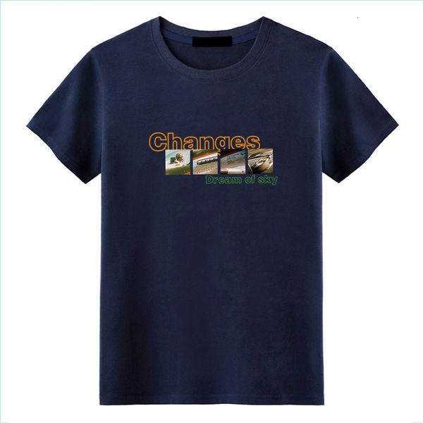 

2020 men's summer new cotton round neck printed loose half k1599 short sleeve t-shirt, White;black