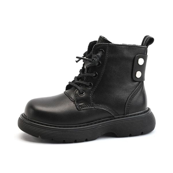 

boots autumn kids baby girls fashion ankle shoes children genuine leather brand boys black riding soft, Black;grey
