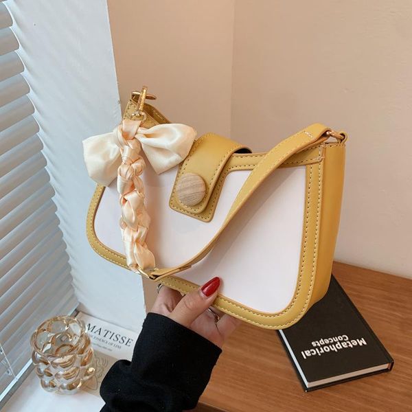 

evening bags fashion panelled design armpit shoulder for women summer luxury pu leather female bag travel women's brand designer handba