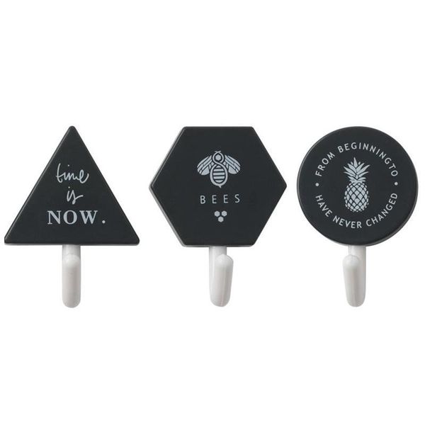 

hooks & rails three-piece set sticky hook modern simplicity nordic wall paste shape small object hanger type seamless