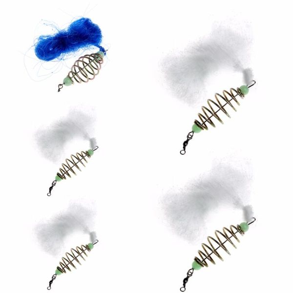 

new spring connector folding fishing net luminous beads tackles hook accessories