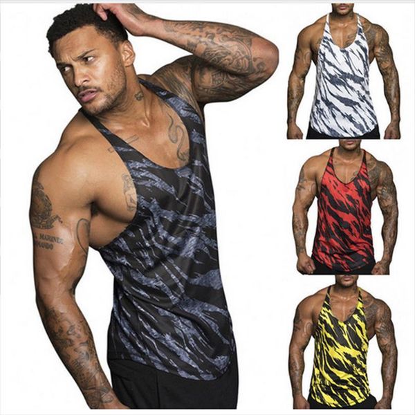 

gym men bodybuilding tank mens muscle stringer athletic fittness shirt clothes cotton clothing summer, White;black