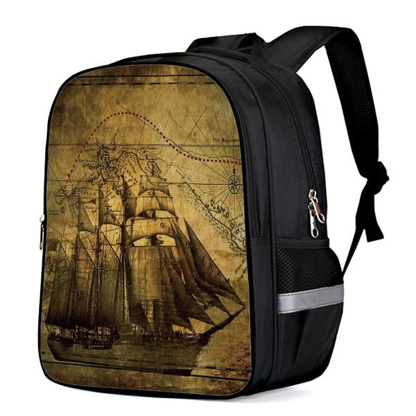 

backpack retro sailing schoolbag children school boy girl kindergarten