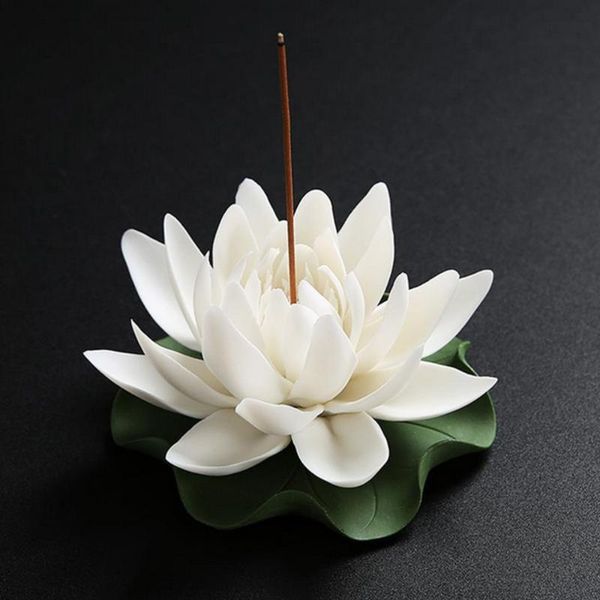 

fragrance lamps 1 set ceramic lotus incense insertion sandalwood line burner