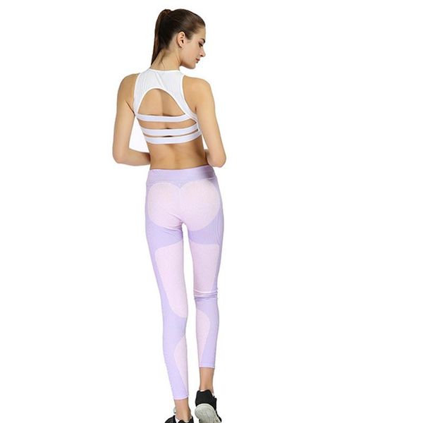 

yoga outfits fitness running pants high waist push-up leggings sports women energy stretch trousers gym girls, White;red