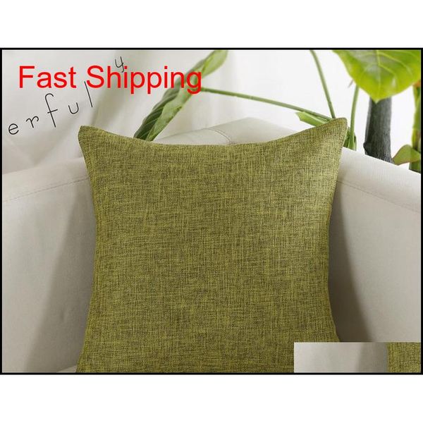 

100pcs solid color burlap pillow case plain covers cushion cover shams linen square throw pillowcases cushion covers jllejg home003, Silver