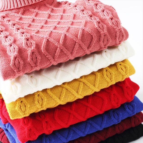 

baby teenage boys sweater girls sweaters turtleneck winter thicken warm knitted kids clothing 8 10 12 14 years, Blue