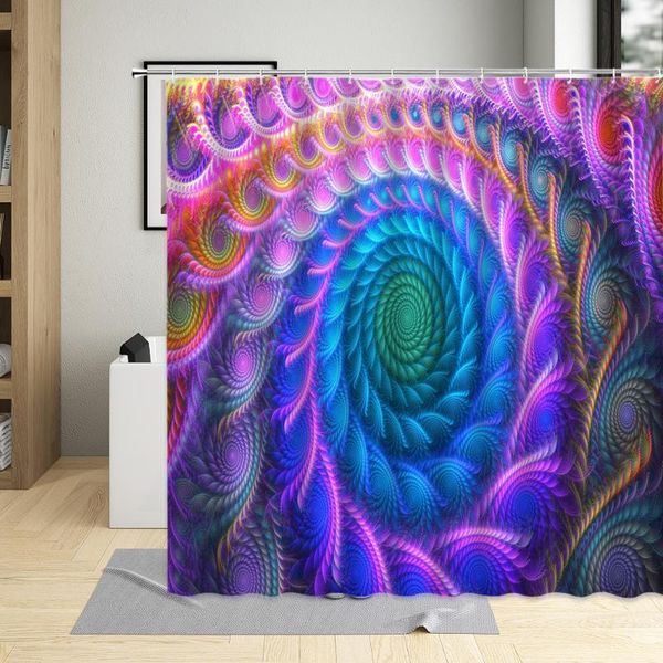 

shower curtains dream mandala flower abstract modern art color pattern bathroom decor polyester hanging curtain set with hooks