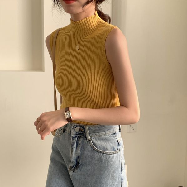 

2021 new colheita de malha tanque camisa roupas streetwear casual para as mulheres hhis, White