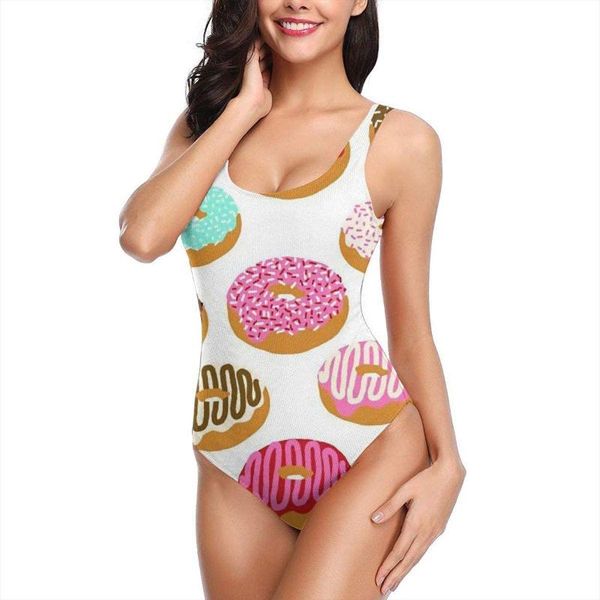 

two-piece suits women's one-piece cute swimsuits donuts backless bikini ladies summer beach swimwear bathing suit