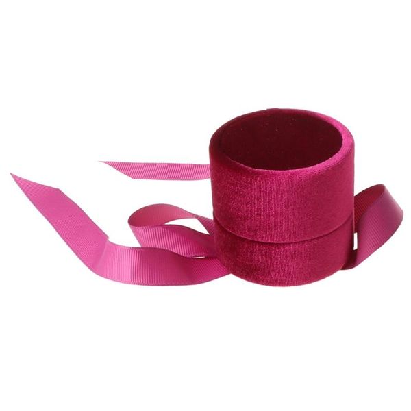 

jewelry pouches, bags n58f vintage round box for proposal wedding engagement ring pendant display, Pink;blue