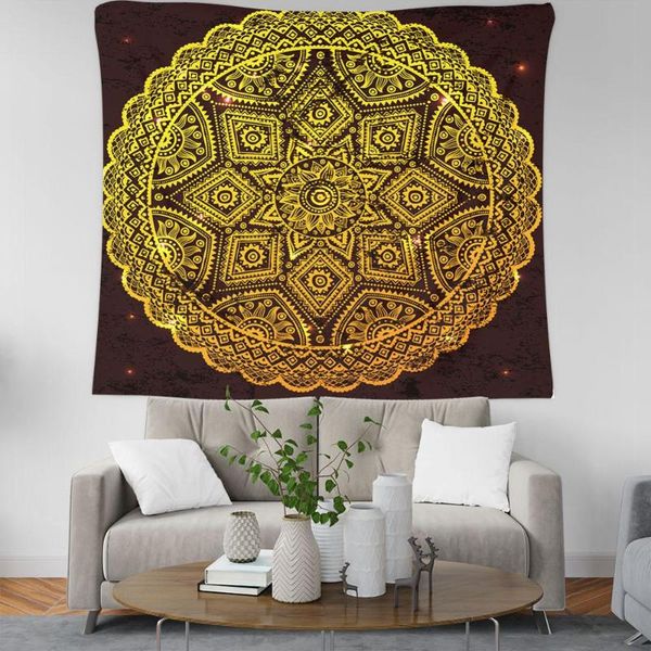 

tapestries mandala pattern tapestry bedroom living room wall hanging internet celebrity live background polyester decoration