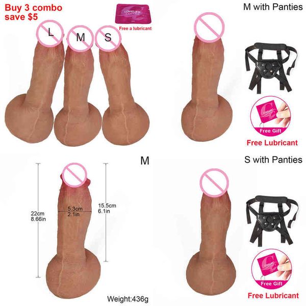 NXY Dildos realista Phallus Soft Dildo Strapon Silicone Big Penis com forte sucção masturbadores sexo anal brinquedos para adultos xxx 0121