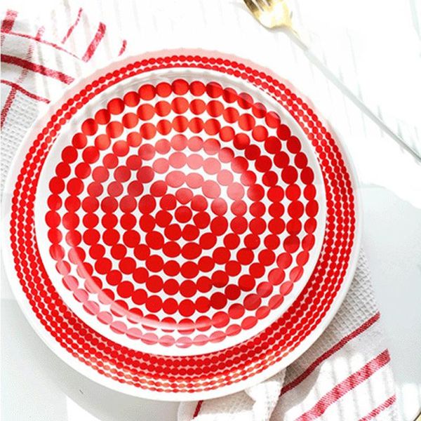 

dishes & plates ceramic dish set 2 pieces colorful poppy flower bone china