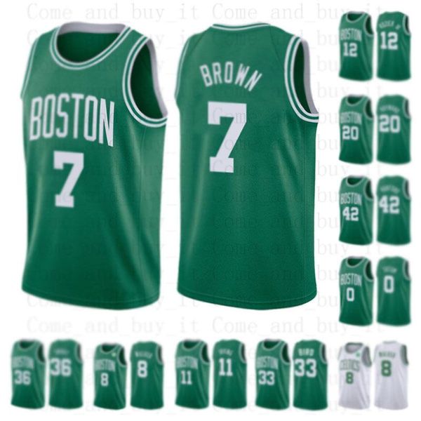 

bostoncelticsjayson 0 tatum kemba 8 walker larry 33 bird jaylen 7 brown jerseys marcus gordon smart hayward basketball jersey men, Black;red