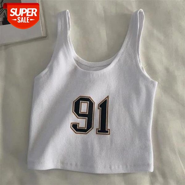 

tank club outfits sleeveless short slim women clothes korean style printing crop 2020 new summer womens clothing #cl7b, White