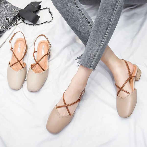 

dress shoes 2021 spring/summer sandals women's korean fashion cross lacing chunxia casual grandma sandal women, Black
