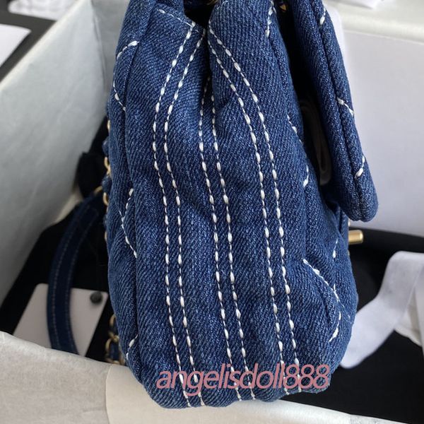 

2021 fashion denim womens bags handbags purses quilted chain flap coco handle 19bag 7a quality cross body shoulder bag schultertasche