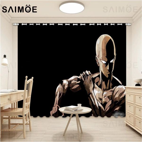 

curtain & drapes saimoe bald hero anime curtains one punch man waterproof bedroom blackout living room ultra thin micro shading