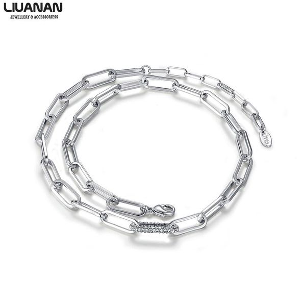 

fashion vintage punk link chain necklace for women friends choker jewelry gift rose gold color pendant statement jewelry, Silver