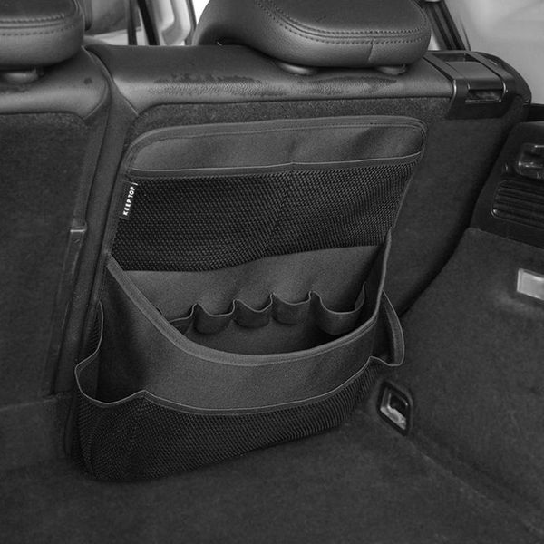 

car organizer universal rear seat storage bag black dirt resistant hanging sundries