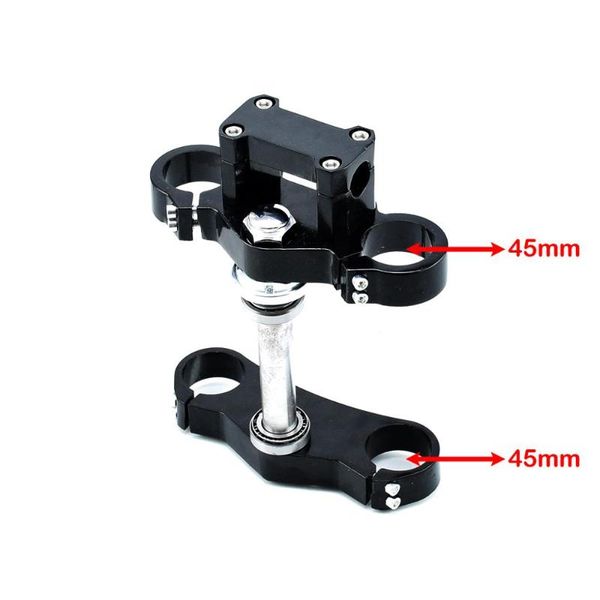 

handlebars universal aluminum handlebar triple tree steering clamp bar riser 22mm 45/45 205l for front fork dirt pit bike