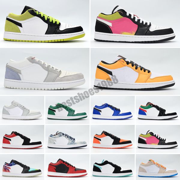 

black toe jump 1 low mens basket ball shoes black cyber shattered backboard unc 1s cactus men women trainers sports sneakers