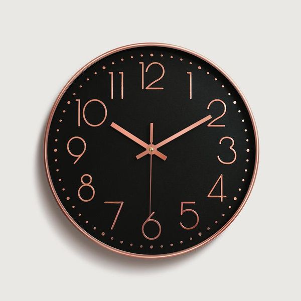 

wall clocks clock 12inch quartz silent sweep vintage non-ticking number decorative indoor/kitchen