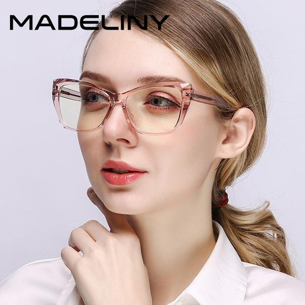 

fashion sunglasses frames madeliny square glasses frame women cat eye blue light men clear lenses computer eyeglasses gaming goggles ma695, Black