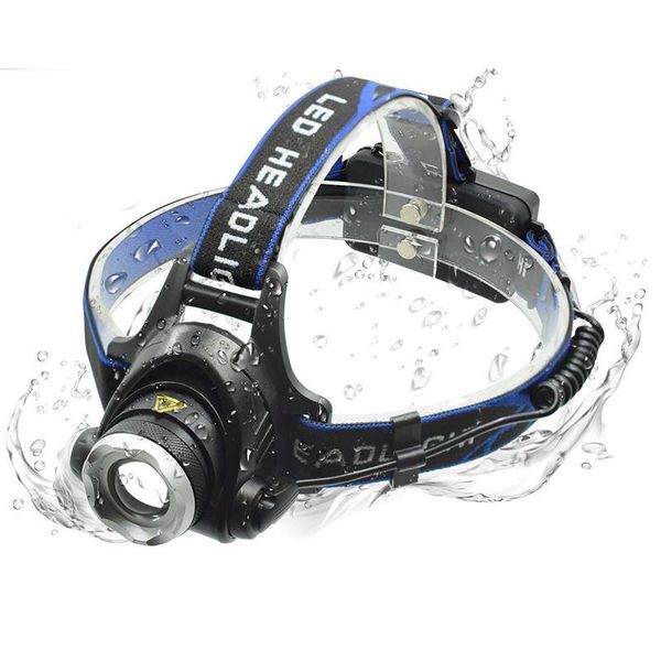 

xm-l t6 led headlight zoom torch camping fishing headlamp lantern use 2*18650 battery helmet light for car repair