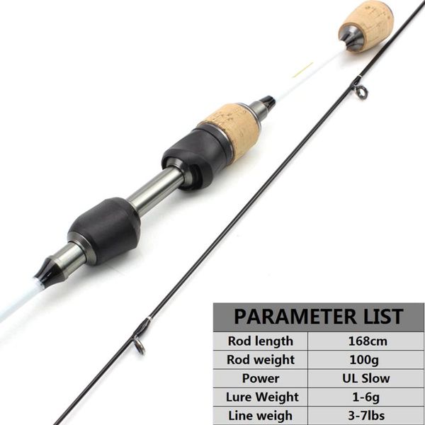 

boat fishing rods ul spinning rod lure 1.68m 1-6g perch spin fast tackle solid tip pole pesca