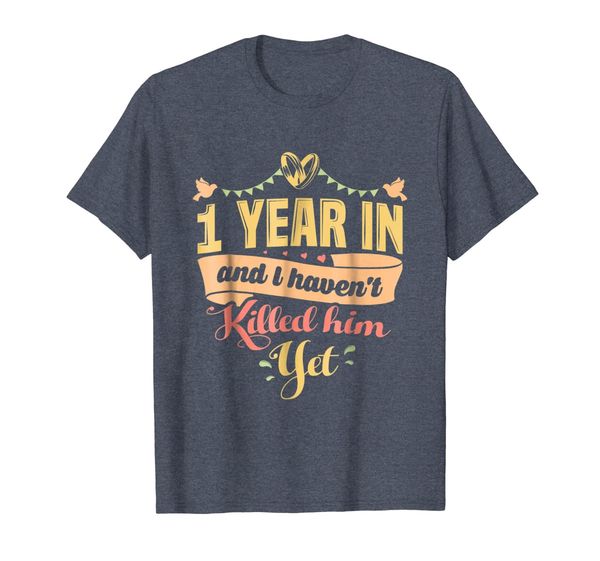 

1 year dating anniversary gifts for her - 1 year in t-shirt, White;black