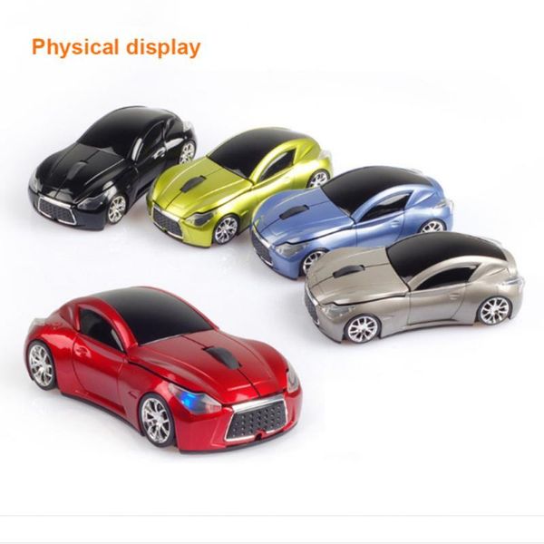 

mice wireless mouse 2.4ghz optical computer with led light ergonomic car shaped mause silent for lappc