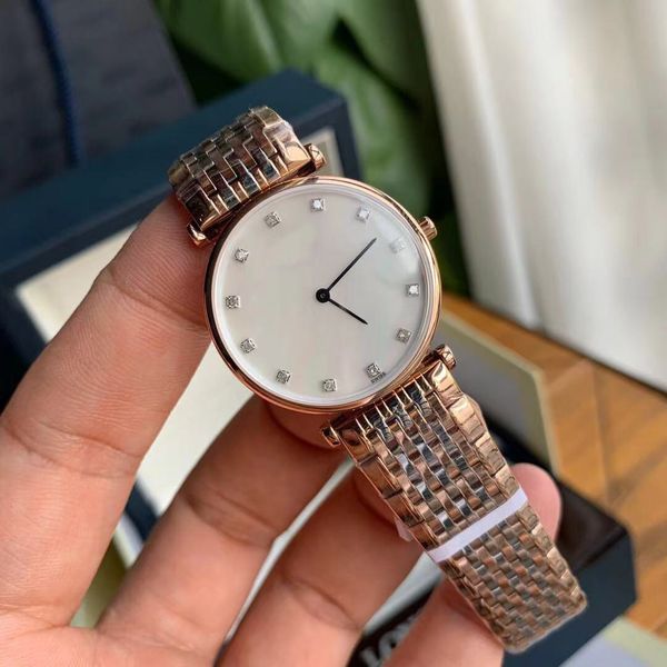 

luxury brand exquisite ultra-thin swiss quartz movement ladies watch sapphire mirror fashion 316 stainless steel strap, Slivery;brown