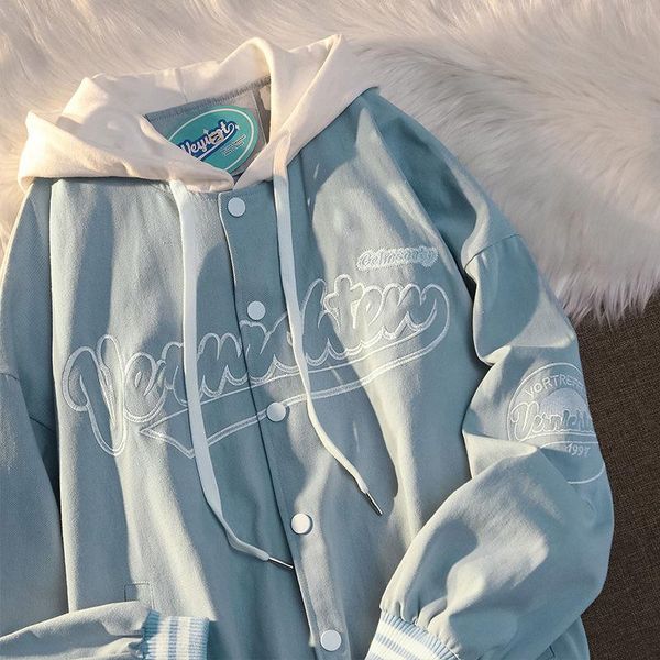 

women's jackets hip hop letter baseball women harajuku patch plus size coat 2021 winter jackst long sleeve female outwear, Black;brown