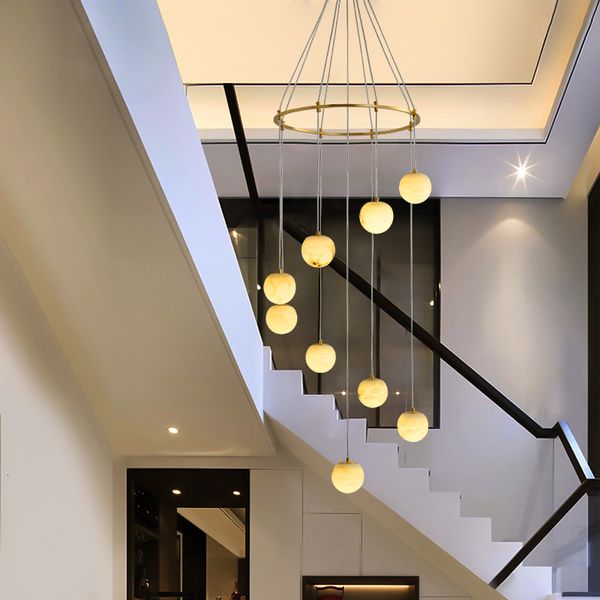 

nordic marble ball led staircase light living room be fourth kitchen decoration your house gold long shine lamp 1kg9