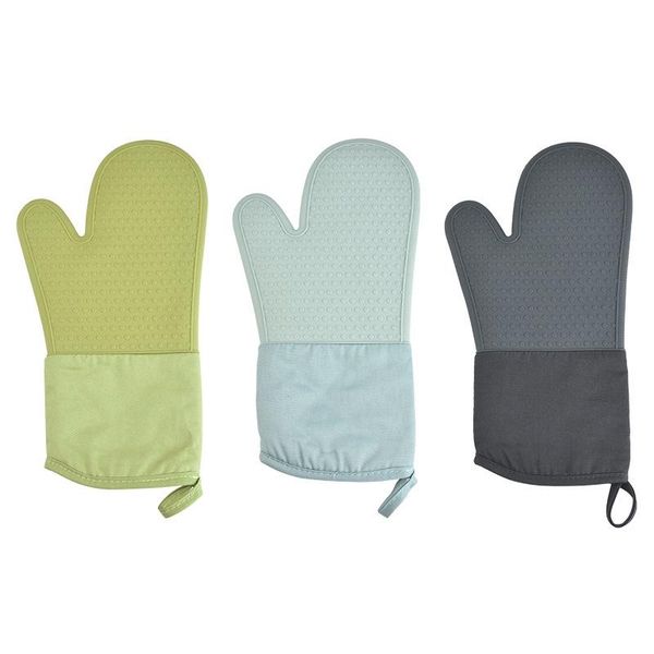

oven mitts,heat resistant pot holders non-slip silicone oven miwith soft inner lining for kitchen, baking, bbq