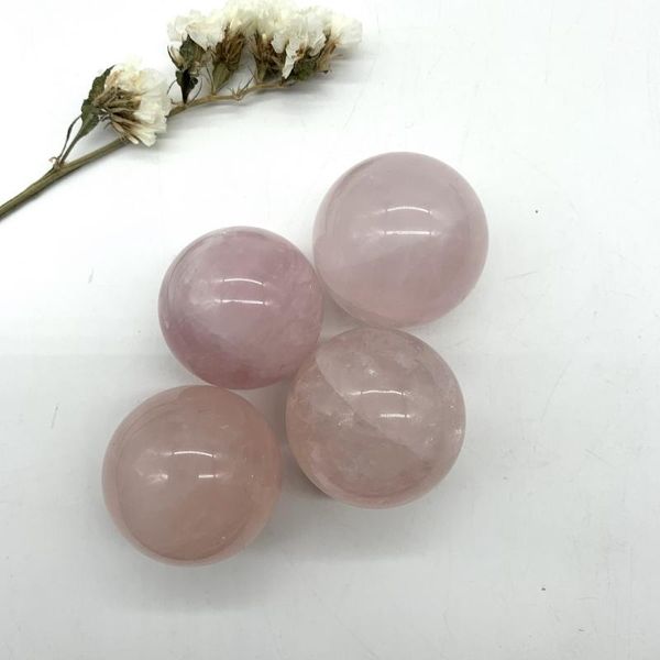 

28-32mm natural beautiful rose pink quartz ball sphere crystal polished healing crystals and stone healing meditation gift
