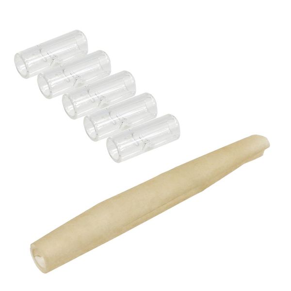 2021 1-Zoll-Glasfilterspitzen für trockene Kräutertabak-Rollpapiere mit Zigarettenhalter, 2 mm dickes Pyrexglas, 12 mm Außendurchmesser, individuell anpassbar
