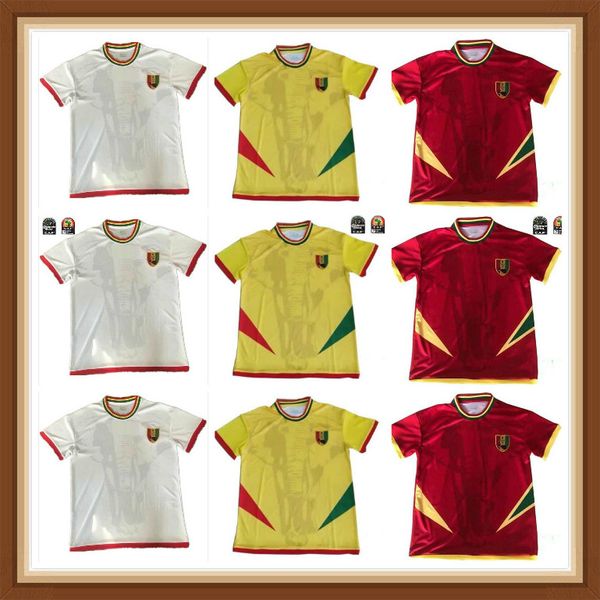 

s-xxl 2021 guinea soccer jersey 21 22 africa cup keita issiaga sylla mohamed bayo amadou diawara mady camara home away third white red yello, Black;yellow