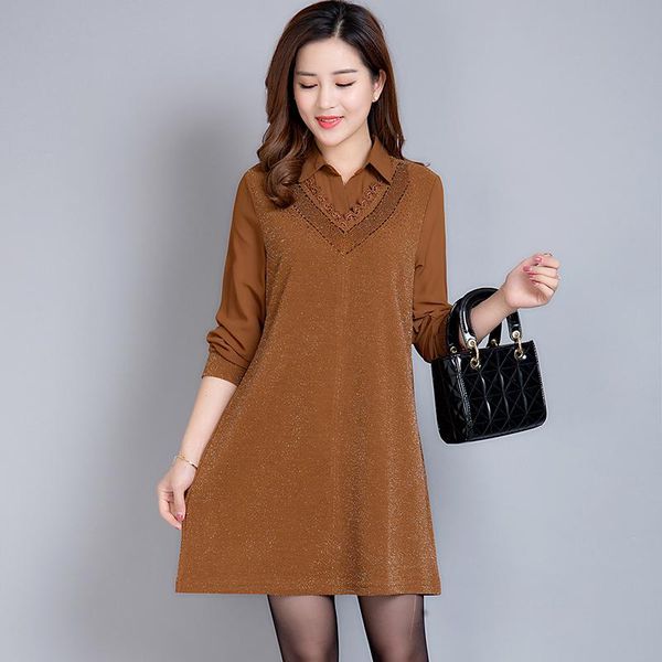 

casual dresses 2021 spring and autumn ladies fashion dress, Black;gray