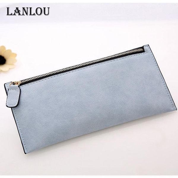 

wallets lanlou wallet women leather brief ladys coin purse package matte long, Red;black
