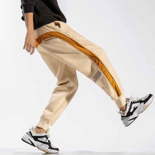 

men's pants ankle-length sweatpants streetwear spring autumn hip hop mens casual korean oversize 5xl 6xl joggers trouers uwrz, Black