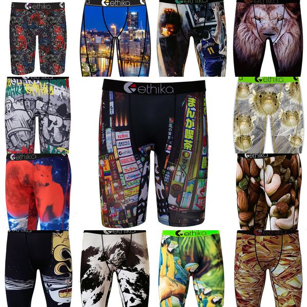 

wholesale men's boxer ethika underwear designers sport short boxers beach swim trunks pants graffiti boxer brief brand underpants h2250, Camo