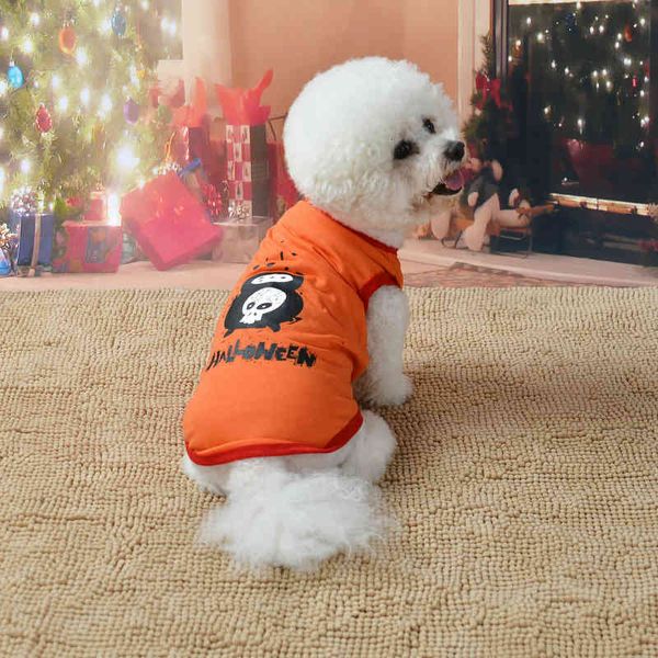 

dog apparel pet clothes halloween print vest teddy clothing supplies