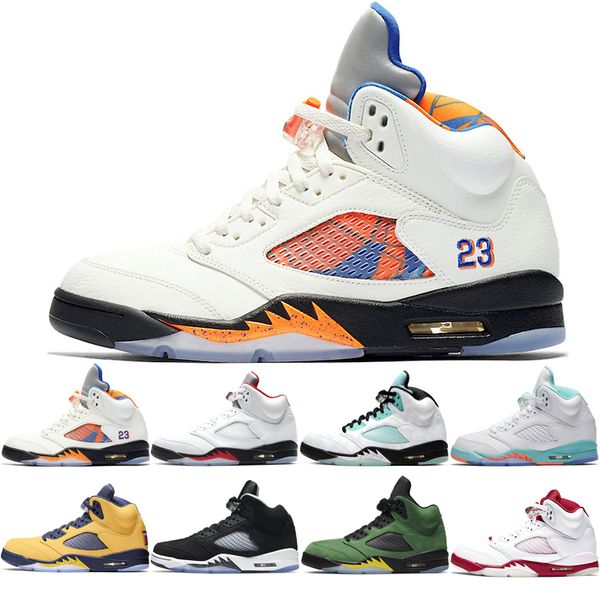 

5 5s men basketball shoes raging bull alternate bel-air anthracite fire red what the michigan trainers sports sneakers outdoor with box qual