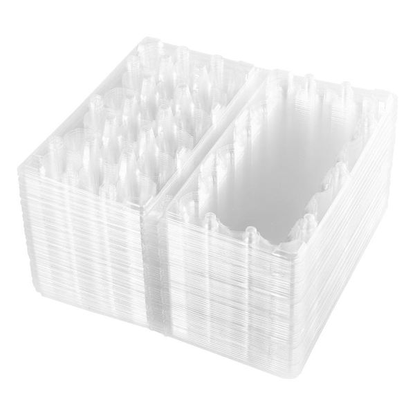 

storage bottles & jars onzon 50 pcs 18 grids quail egg box plastic transparent dispenser holder case refrigerator protection