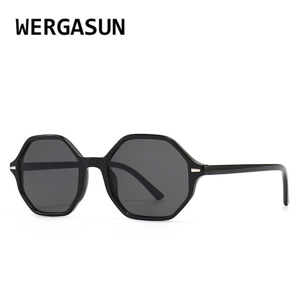 

outdoor eyewear wergasun polygon sunglasses vintage frame for women men design sun glasses gafas de sol
