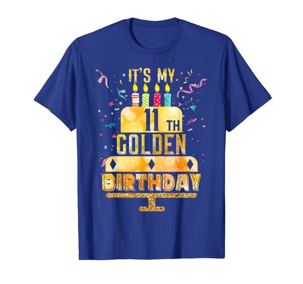 

11th birthday t shirt it's my 11th golden birthday vintage, White;black